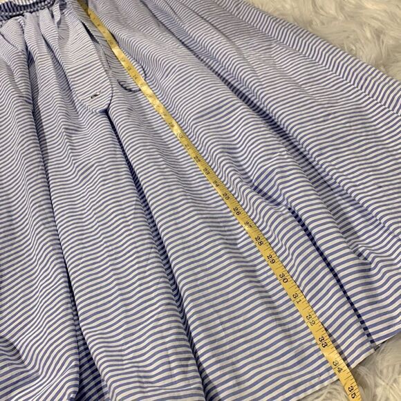 VINEYARD Vines x Target Striped Midi Skirt Navy/White Pockets Women's Size Small - Picture 6 of 9